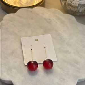 Elegant Red Drop Earrings